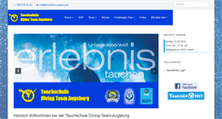 Desktop Screenshot of diving-team-augsburg.de